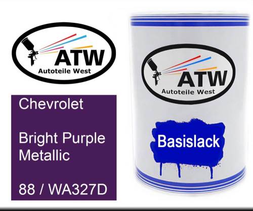 Chevrolet, Bright Purple Metallic, 88 / WA327D: 500ml Lackdose, von ATW Autoteile West.